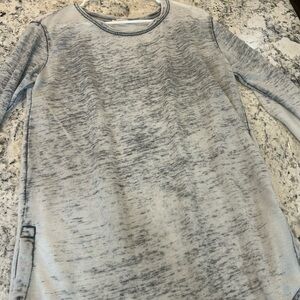 Jane and Delancey Heathered Gray Top